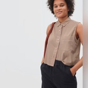 Everlane The Way-Short Cut-Off Shirt